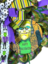 Load image into Gallery viewer, Frankenstein Happy Halloween Wreath Halloween Decor