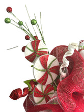 Load image into Gallery viewer, Peppermint Candy Christmas Wreath Christmas Decor Candy Theme Wreath