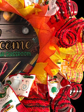 Load image into Gallery viewer, Teacher Wreath, Welcome to Our Classroom Wreath, Teacher Gift