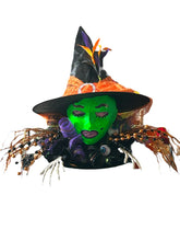 Load image into Gallery viewer, Witch Head Centerpiece Halloween Decor Halloween Centerpiece