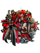 Load image into Gallery viewer, Scary Clown Wreath Halloween Wreath Halloween Decor