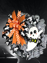 Load image into Gallery viewer, BOO Halloween Wreath Ghost Wreath Halloween Decor
