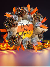 Load image into Gallery viewer, Trick or Treat Wreath Halloween Wreath Halloween Decor