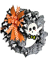 Load image into Gallery viewer, BOO Halloween Wreath Ghost Wreath Halloween Decor