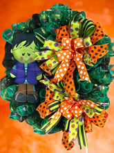 Load image into Gallery viewer, Halloween Frankie Wreath Halloween Decor