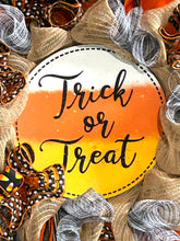 Load image into Gallery viewer, Trick or Treat Wreath Halloween Wreath Halloween Decor