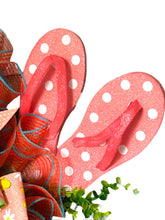 Load image into Gallery viewer, Flip Flop Spring Summer Peach Wreath