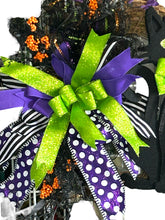 Load image into Gallery viewer, Cat Wreath, Cat Halloween Wreath, Halloween Decor, Cat Grapevine Wreath