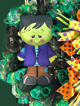 Load image into Gallery viewer, Halloween Frankie Wreath Halloween Decor