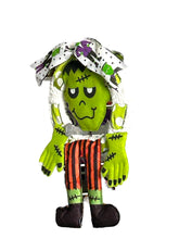 Load image into Gallery viewer, Frankie Ribbon and Yarn Halloween Wreath, Halloween Decor