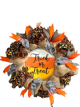 Load image into Gallery viewer, Trick or Treat Wreath Halloween Wreath Halloween Decor