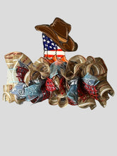 Load image into Gallery viewer, American Patriotic Cowboy Wreath