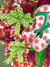 Load image into Gallery viewer, Strawberry Flip Flop Summer Spring Wreath