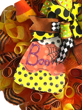 Load image into Gallery viewer, Candy Corn BOO Halloween Wreath Halloween Decor