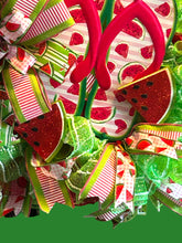Load image into Gallery viewer, Watermelon Flip Flops Wreath Spring Wreath Summer Wreath