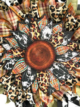 Load image into Gallery viewer, Ribbon Flower Wreath, Fall Wreath, Autumn Wreath, Everyday Wreath