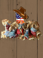 Load image into Gallery viewer, American Patriotic Cowboy Wreath