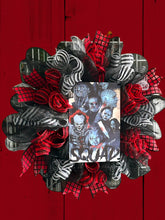 Load image into Gallery viewer, Horror Squad Halloween Wreath Scary Wreath Halloween Decor