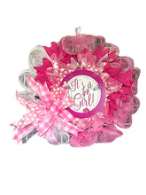 Load image into Gallery viewer, It’s A Girl Baby Wreath Baby Shower Decor Baby Shower Gift