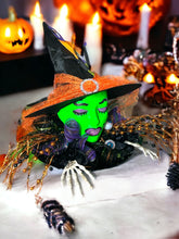Load image into Gallery viewer, Witch Head Centerpiece Halloween Decor Halloween Centerpiece