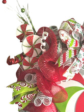 Load image into Gallery viewer, Peppermint Candy Christmas Wreath Christmas Decor Candy Theme Wreath