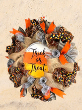 Load image into Gallery viewer, Trick or Treat Wreath Halloween Wreath Halloween Decor