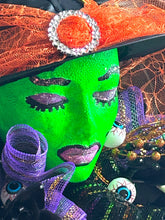 Load image into Gallery viewer, Witch Head Centerpiece Halloween Decor Halloween Centerpiece