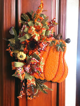 Load image into Gallery viewer, Fall Pumpkin Wreath, Fall Decor, Thanksgiving Wreath
