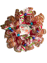 Load image into Gallery viewer, Merry Christmas Wreath Santa and Mrs Clause Christmas Decor