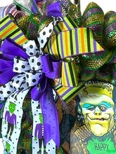 Load image into Gallery viewer, Frankenstein Happy Halloween Wreath Halloween Decor