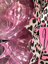 Load image into Gallery viewer, Welcome Pink Leopard Wreath, Home Decor, Wreath