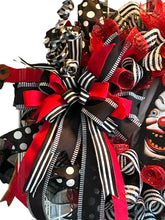 Load image into Gallery viewer, Scary Clown Wreath Halloween Wreath Halloween Decor