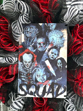 Load image into Gallery viewer, Horror Squad Halloween Wreath Scary Wreath Halloween Decor