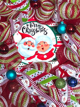 Load image into Gallery viewer, Merry Christmas Wreath Santa and Mrs Clause Christmas Decor