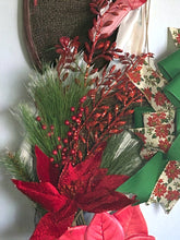 Load image into Gallery viewer, Poinsettia Wreath Christmas Wreath Christmas Decor