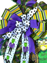Load image into Gallery viewer, Frankenstein Happy Halloween Wreath Halloween Decor