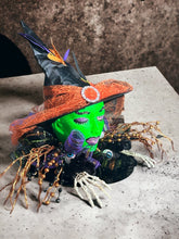 Load image into Gallery viewer, Witch Head Centerpiece Halloween Decor Halloween Centerpiece