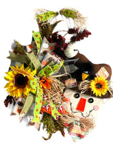 Load image into Gallery viewer, Scare Crow Wreath, Fall Wreath, Thanksgiving Decor, Fall Decor