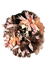 Load image into Gallery viewer, Day of The Dead Groom and Bride Wreath, Dia De Los Muerte Wreath