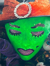 Load image into Gallery viewer, Witch Head Centerpiece Halloween Decor Halloween Centerpiece