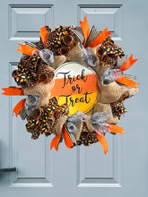 Load image into Gallery viewer, Trick or Treat Wreath Halloween Wreath Halloween Decor