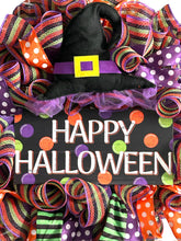 Load image into Gallery viewer, Happy Halloween Witch Wreath, Halloween Decor