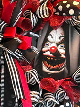 Load image into Gallery viewer, Scary Clown Wreath Halloween Wreath Halloween Decor