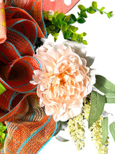Load image into Gallery viewer, Flip Flop Spring Summer Peach Wreath