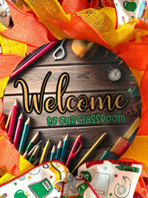 Load image into Gallery viewer, Teacher Wreath, Welcome to Our Classroom Wreath, Teacher Gift
