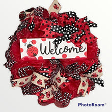 Load image into Gallery viewer, Welcome Lady Bug Wreath