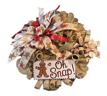 Load image into Gallery viewer, Gingerbread Oh Snap Christmas Wreath