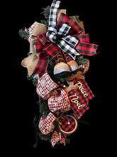 Load image into Gallery viewer, Red and Black Christmas Swag
