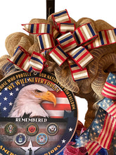 Load image into Gallery viewer, American Warriors Wreath, Military Wreath, Patriotic