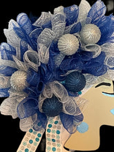 Load image into Gallery viewer, Blue and Silver Christmas DIVA Wreath